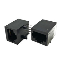 Connecteurs Ethernet non blindés Coorle Factory Stock 5921, prise RJ45, connecteur femelle pour circuit imprimé, 1 x 1 port, 8P8C, 750 cycles de raccordement, L=20,7 mm