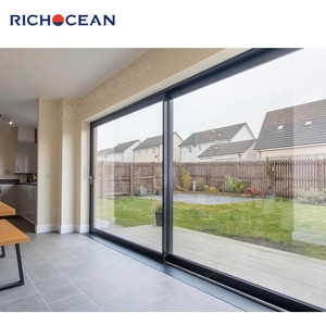 Portes coulissantes RICHOCEAN <span class=keywords><strong>sur</strong></span> <span class=keywords><strong>mesure</strong></span> en aluminium avec double vitrage Low-e pour maison, patio et balcon, résistantes aux impacts d'ouragan - Product Image 5