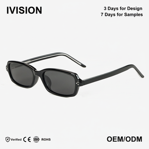 Gafas <span class=keywords><strong>de</strong></span> <span class=keywords><strong>Sol</strong></span> Europeas Americanas TR90, Montura Cuadrada Pequeña, Patillas <span class=keywords><strong>de</strong></span> Acetato, Polarizadas, Versátiles, <span class=keywords><strong>de</strong></span> Alta Gama para Mujer - Product Image 1