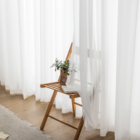 Voilages de fenêtre Innermor Leaves, blancs, transparents, 100% polyester, style européen et américain, rideaux textiles pour la maison personnalisables