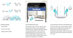 <span class=keywords><strong>TP</strong></span>-<span class=keywords><strong>LINK</strong></span> AC1200 4 cổng <span class=keywords><strong>Router</strong></span>/điểm truy cập/Repeater/Archer C50 - Product Image 5