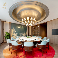 Directe usine Ensembles de chaises de table à manger en bois massif Meubles de restaurant d'hôtel pour la suite privée Waldorf