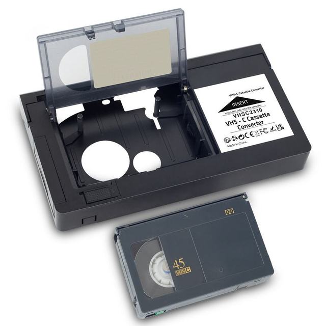 Retro Cassette Tapes Converter Box VHS to VHS-C MP3 Adapter Not Compatible with MiniDV/Hi8 Video Tapes