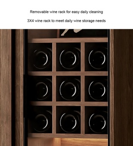 <span class=keywords><strong>JYN</strong></span> Petite armoire à vin en bois massif Armoire de décoration de rangement rétro Armoire sur pied pour salon TV - Product Image 6