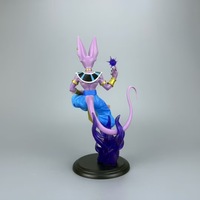 Figurine d'action anime de 21 cm Dragon Ball Super Saiyan Beerus God of Destruction assis, modèle anime DBZ en boîte