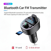 Émetteur FM portable, chargeur de voiture, lecteur MP3 stéréo mains libres, éclairage ambiant coloré, ports USB doubles réglables, certifié CE