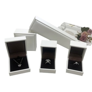 Rectangular Fashionable PU Leather Jewelry Packaging Box for Engagement diamond <b>Ring</b> - Product Image 1