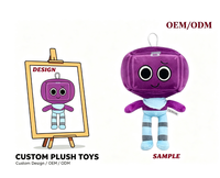 Pendentif/figurine en peluche robot rembourrée personnalisable pour cadeaux promotionnels.