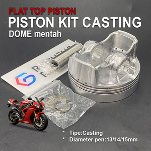 Ruizheng Racing <strong>Piston</strong> Kit 13/14/15 Pin 58mm 59mm 60mm 61mm 65mm 66mm Flat <strong>Top</strong> <strong>Pistons</strong> for Tiger, Megapro, CBR ,Beat ,Jupiter - Product Image 4