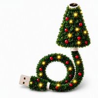 Mini projecteur LED USB flexible, veilleuse, lampe d'ambiance pour plafond en forme d'étoile et d'arbre de Noël, décoration pour voiture et maison, arbre de Noël avec lumières LED
