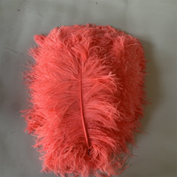 Plumes d'autruche roses teintées écologiques de 45-50 cm pour artisanat DIY, accessoires de coiffure, de pêche, matériel de montage de mouches, franges pour attrape-rêves