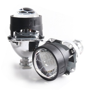 Sanvi 2.5'' Blue Coating Bi Xenon HID MINI Projector Lens H1honeycomb Car Headlight <b>H4</b> H7 Base Adapter Ring Car Styling Retrofit - Product Image 6