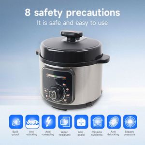 Nouvelle Cocotte-minute électrique multifonctionnelle en acier inoxydable 5L avec 6 fonctions, revêtement antiadhésif et maintien au chaud intelligent - Product Image 5