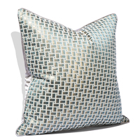 Housse de coussin en treillis de luxe moderne 30x50cm 45x45cm taie d'oreiller Jacquard de haute qualité taie d'oreiller lit chambre canapé décor à la maison