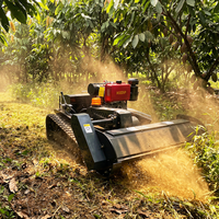 Mesin Pemotong Rumput Industri 4-Tak Bensin/Diesel dengan Pisau Putar Terpasang Depan 850W Tinggi Pemotongan Maksimum 200mm Model Mulcher