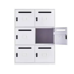 Green hospital locking steel 4-drawer vertical metal file cabinet slide door divider for document