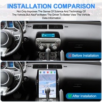 Autoradio multimédia Android NaviHua avec écran vertical de 14,5 pouces pour Chevrolet Camaro 2010-2015, unité principale de voiture, moniteur, mise à niveau Carplay