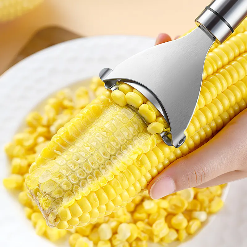 Gadgets de cuisine Accessoires Outil à éplucher Éplucheur d'épis de maïs en acier inoxydable