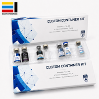 Boîte personnalisée en carton pour flacons avec insert blister transparent, emballage de 1/2/3/10 unités, impression de logo personnalisée pour emballage de 3 ml et 10 ml