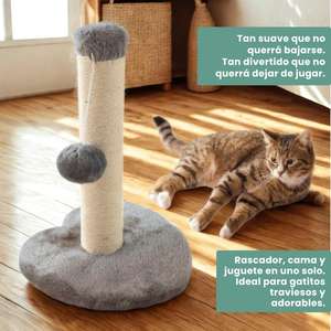 Yommy Griffoir pour chat avec poteau en sisal et jouet suspendu, 3 couleurs, 4 styles de base, différentes tailles - Product Image 5