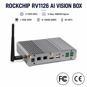กล่องคอมพิวเตอร์อุตสาหกรรม Linux Buildroot 4.19 2GB DDR 8GB EMMC ไร้พัดลม RISC-V MCU RV1126 2 TOPS NPU Quad Cortex A7 สำหรับการประ<span class=keywords><strong>ม</strong></span>วลผล AI แบบ Edge Computing - Product Image 2