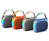 Mini enceinte portable RGB avec lumière LED, carte TF, radio FM et USB pour ordinateur, téléphone portable et utilisation en extérieur