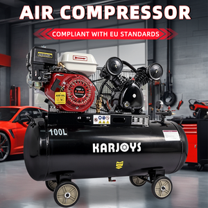 Compresseur d'air portable, gonfleur de pneus Mini100L 6.5hp 8bar 150psi certifié CE, faible bruit, livraison rapide - Product Image 3