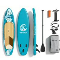 Planche à pagaie gonflable tout-terrain conforme aux normes du marché italien, pour lacs et rivières, 320*81*15CM, matériau PVC/EVA, système à 3 ailerons, portable