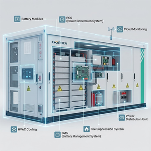 ระบบแบตเตอรี่ลิเธียมไอออนฟอสเฟต 5MWH DC สำหรับจัดเก็บพลังงานในตู้คอนเทนเนอร์ พร้อมอินเทอร์เฟซการสื่อสารแบบ CAN ระบบระบายความร้อนด้วยของเหลว ชนิด Lifepo4 - Product Image 3