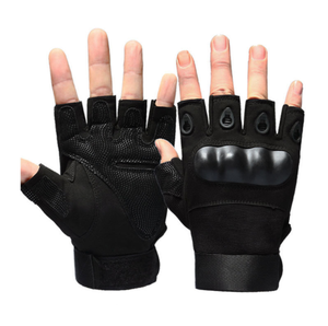 DFG502 Cheap <b>Combat</b> Outdoor Riding Training Tactical Half Finger Gloves <b>Black</b> Khaki Sports Green Campus Students Gloves - Product Image 4