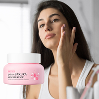Laikou Japon Sakura Gel Hydratant Super Lissant aux Extraits Végétaux Texture Rafraîchissante Crème-Gel Essentielle Visage Fixe l'Hydratation