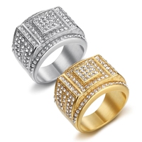 Großhandel Geometrische Modische Ringe Hochwertige Gold/Silber Plattierte Hip-Hop-Ringe für Partygeschenke