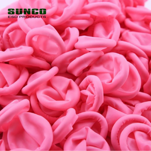 Sunco ESD Ditali in Lattice Rosa Monouso per Uso Industriale, Antistatici e Antiscivolo, Impermeabili, Misure S/M/L - Product Image 2