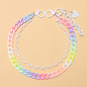 โซ่คล้องกางเกงเรซิ่นสีลูกกวาดพร้อมจี้รูปหัวใจ โซ่คาดเอวสำหรับทุกเพศ เหมาะสำหรับใส่ในชีวิตประจำวัน - Product Image 6