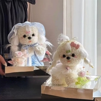 Hadiah Bunga Abadi Hari Valentine 2025 Patung Anjing Asli untuk Ulang Tahun Pacar Kualitas Terbaik