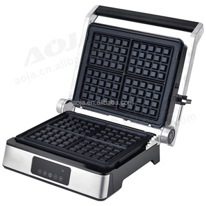 AOJA Nouveaux appareils de cuisine Facile à utiliser Écran d'affichage électronique Dogital Contact Grill Gaufrier pour toute la famille - Product Image 1