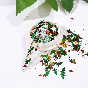 크리스마스 반짝이 가루 장식 조각 라인 100% 진짜 매니큐어 스트립 물 데칼 네일 아트 스티커 포장 도매