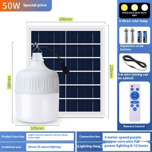 Перезаряжаемый светодиодный солнечный свет, пульт дистанционного управления, новое освещение для ночного рынка, освещение для домашнего сада, аварийное отключение электроэнергии - Product Image 6