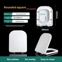 Siège de toilette universel à installation rapide à une touche, à fermeture amortie, avec plaque de recouvrement épaissie, vente en gros transfrontalière, origine non spécifiée, sans couche