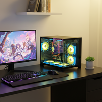PCOOLING Oem Verre Trempé Pc Cas Bas quantité minimale de commande Ordinateur Cas Gamer Pc Avec Usb 2.0/3.0 Personnalisé Atx Pc Cas