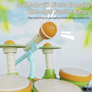 Juguetes musicales de ritmo para bebés, instrumentos de percusión electrónicos, juguetes educativos Montessori para niños, juego de batería de jazz de plástico. - Product Image 2