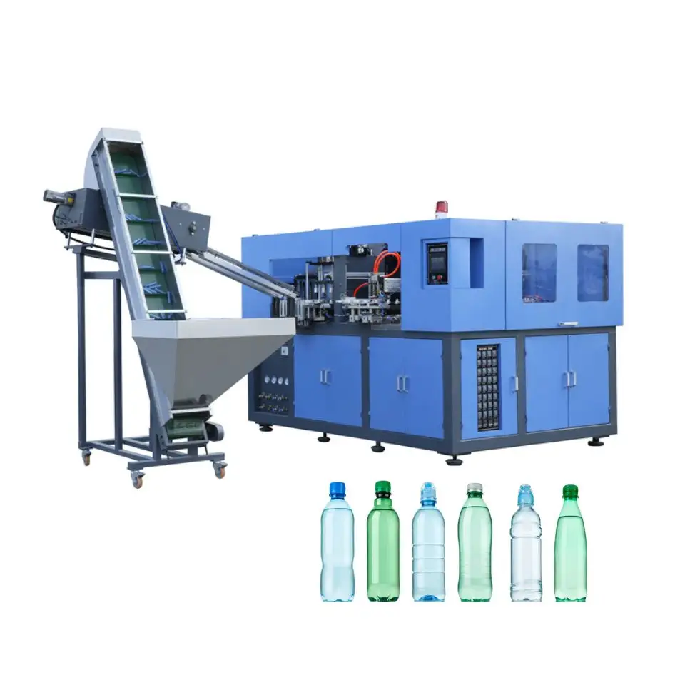 ماكينة نفخ زجاجات بلاستيكية PET سعة 500 مل للبيع بالجملة بأربعة تجويفات أوتوماتيكية بالكامل، ماكينة صنع زجاجات المياه