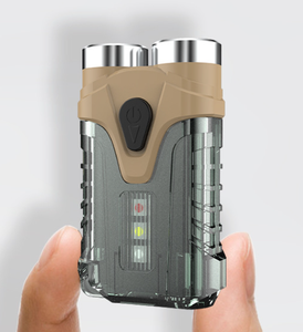 7 chế độ nhấp nháy ngoài trời xách tay mini <span class=keywords><strong>Keychain</strong></span> đèn pin với Nam Châm Màu Đỏ màu xanh cảnh báo túi không thấm nước Torch ánh sáng đèn flash - Product Image 2