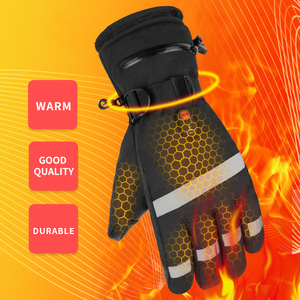 Salvatore guanti in pelle riscaldata impermeabile e antivento per gli uomini e le donne per lo sci ciclismo batteria ricaricabile per l'inverno - Product Image 2