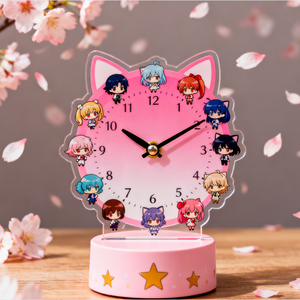 Nhà máy tùy chỉnh Acrylic Máy tính để bàn đồng hồ Anime & Trò chơi chủ đề đồng hồ bấm giờ phong trào Pin hoạt động khác nhau đồng hồ treo tường Standee - Product Image 1