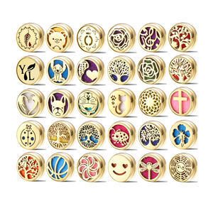 Clips Difusores Magnéticos de Aromaterapia de Acero Inoxidable con Baño de Oro PVD de 18K para Mascarillas y Broches, Venta al por Mayor |   Duradero, Impermeable e Hipoalergénico - Product Image 1