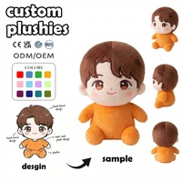 Peluche personnalisée en gros, poupée de personnage masculin de dessin animé, marchandises de personnage de jeu vidéo, jouets en peluche personnalisés