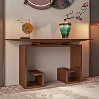Table d'appoint moderne en bois massif écologique de qualité supérieure avec cadre métallique robuste, table longue, prix d'usine en gros, design d'intérieur