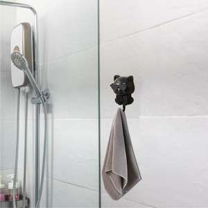 Gatto cartone animato motivo a un solo livello di ganci decorativi per animali graziosi portachiavi in plastica per camera da letto ombrello asciugamano cappello appendiabiti <span class=keywords><strong>adesivi</strong></span> murali - Product Image 4