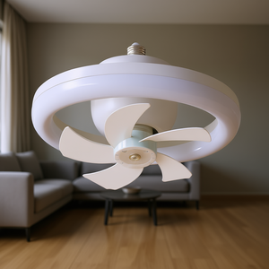 DB 5 Blade DC Motor <b>Ceiling</b> <b>Fan</b> With <b>LED</b> Light Remote Control 3 Colors 3 Speeds ABS Body Modern Design Flush Mount - Product Image 2